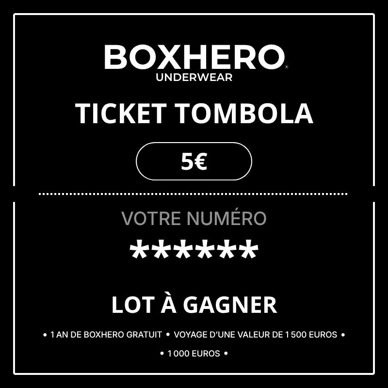 TICKET TOMBOLA BOXHERO (MAX 2 TICKETS PAR PERSONNES)
