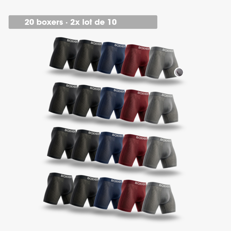 L’ESSENTIEL BOXHERO - LOT DE 20 BOXER BOXHERO 1.0 EN FIBRE DE BAMBOU