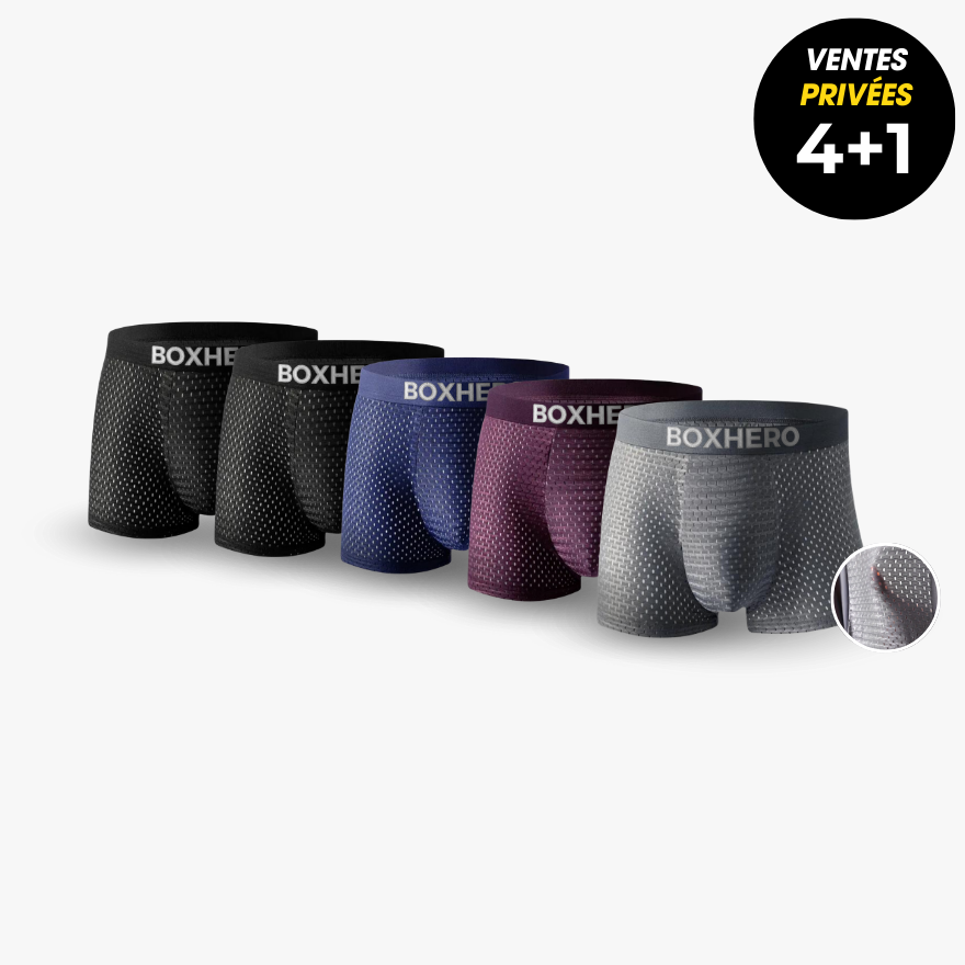 BOXER BOXHERO 1.0 EN FIBRE DE BAMBOU - CONFORT TOUT AU LONG DE LA JOURNÉE