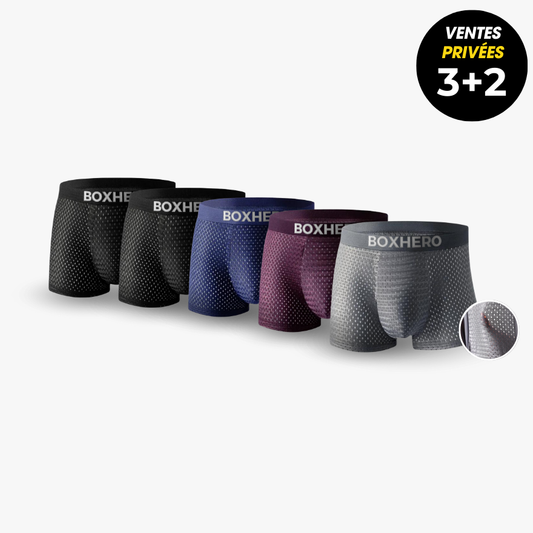 BOXER BOXHERO 1.0 EN FIBRE DE BAMBOU - CONFORT TOUT AU LONG DE LA JOURNÉE