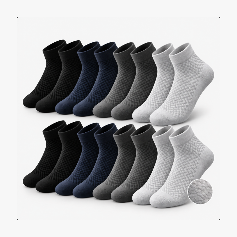 8 PAIRES DE CHAUSSETTES EN FIBRE DE BAMBOU BOXHERO