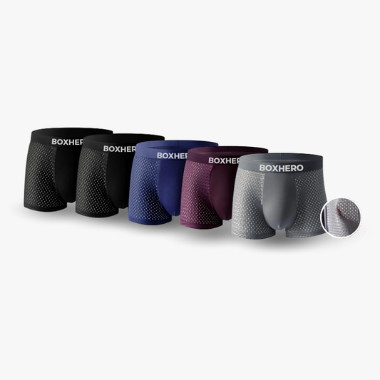 PACK DE 5 BOXER BOXHERO 1.0 EN FIBRE DE BAMBOU