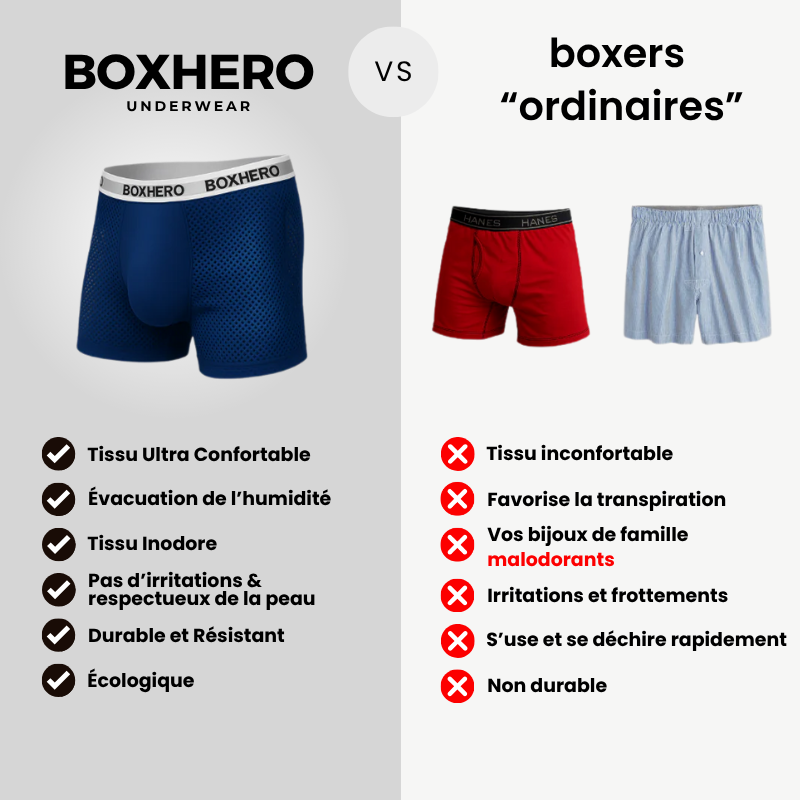 BOXER BOXHERO NOVA EN FIBRE DE BAMBOU - CONFORT RÉVOLUTIONNÉ TOUT AU LONG DE LA JOURNÉE