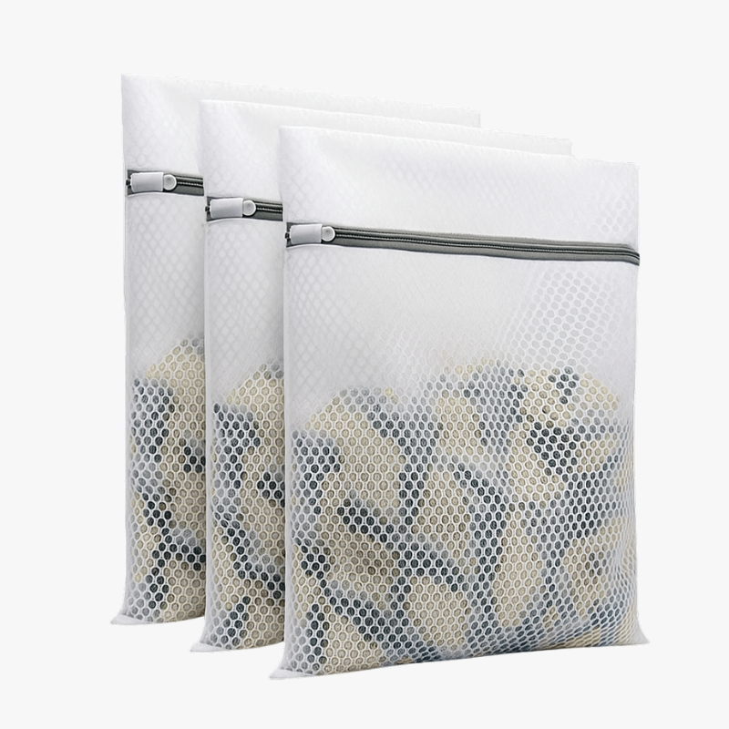 LOT DE 3 SACS DE LAVAGE PREMIUM – SPÉCIAL FIBRES DE BAMBOU