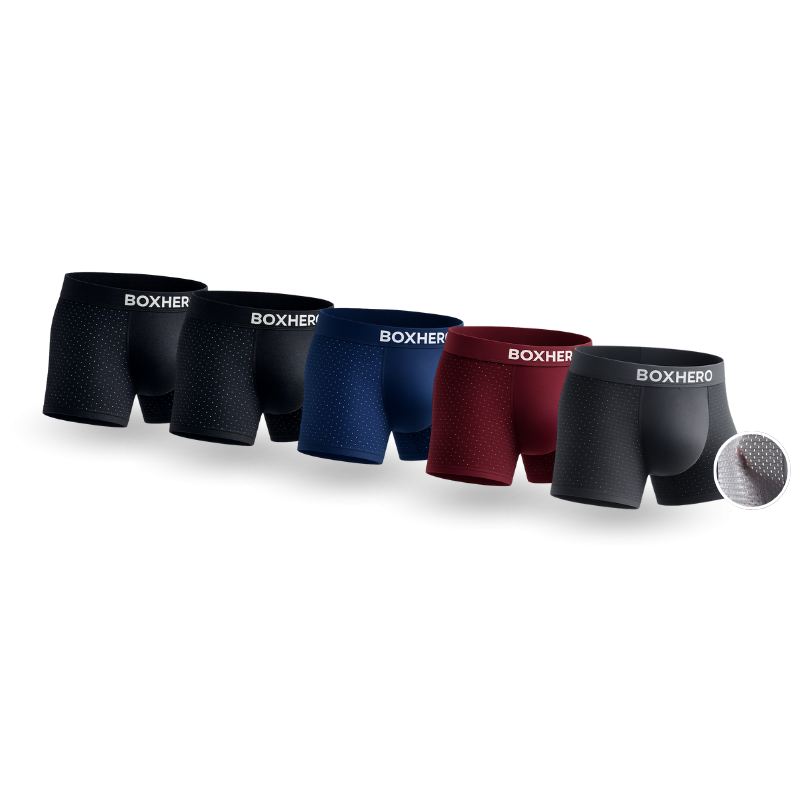 PACK DE 5 BOXER BOXHERO 1.0 EN FIBRE DE BAMBOU